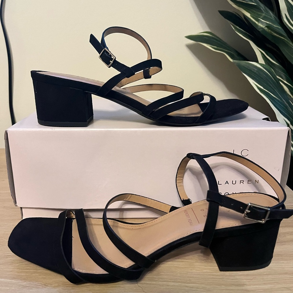 Black Suede Emeliah Heel - LC Lauren Conrad
